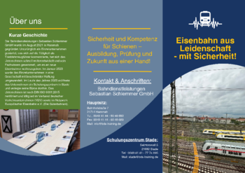 Aktuelle Broschüre von Bahndienstleistungen Sebastian Schlemmer GmbH